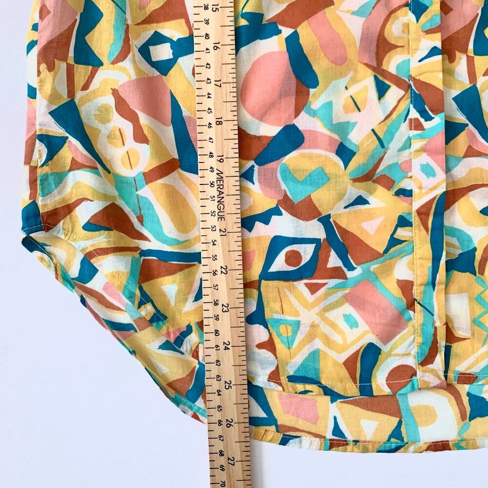 Anthropologie Danielle Kroll Brooklynite Blouse Oversized Sleeveless Cottagecore - Picture 9 of 11